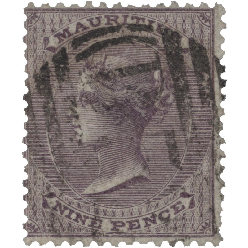 Mauritius 1860 (Used) 9d Dull Purple