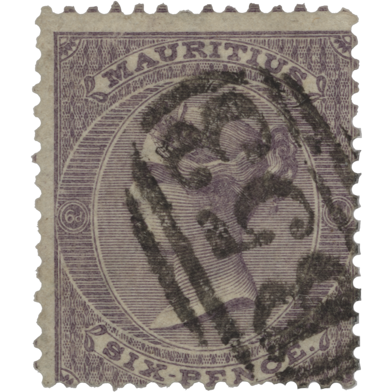 Mauritius 1864 (Used) 6d Dull Violet