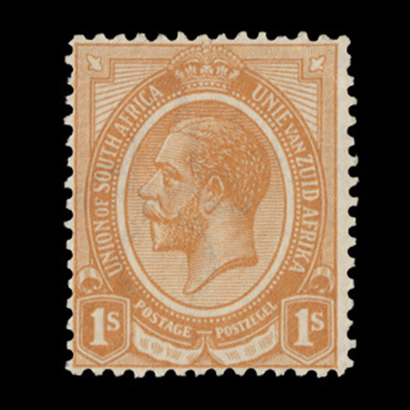 South Africa 1913 (Variety) 1s Orange inverted watermark