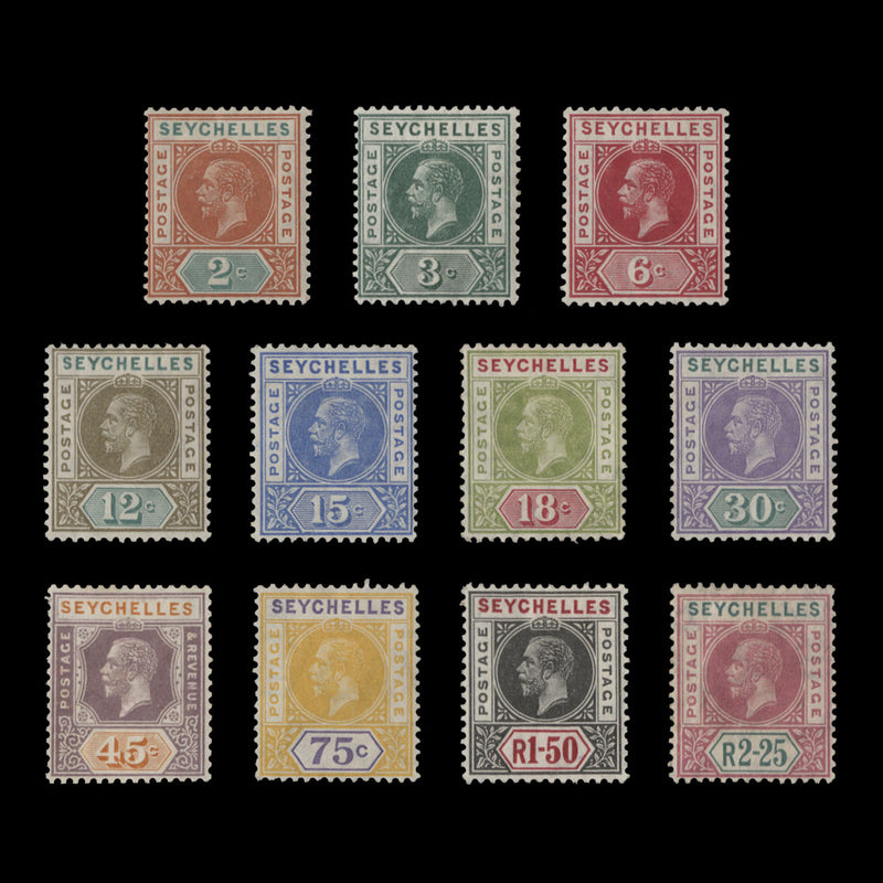 Seychelles 1912 (Unused) King George V Definitives