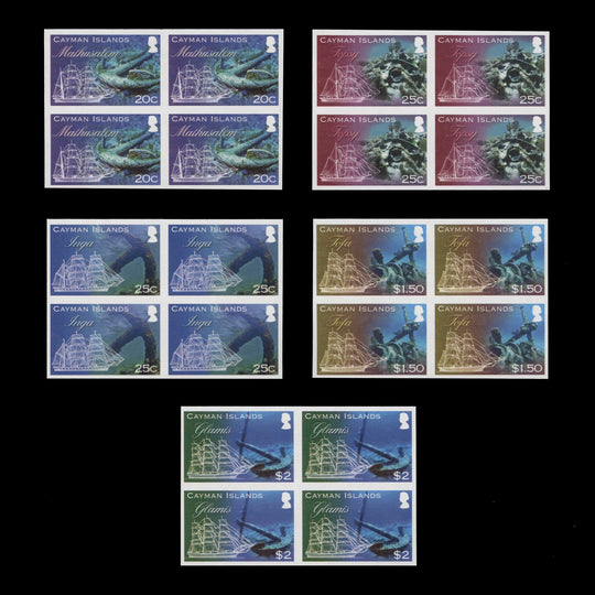 Cayman Islands 2013 Shipwrecks and Anchors imperf proof blocks