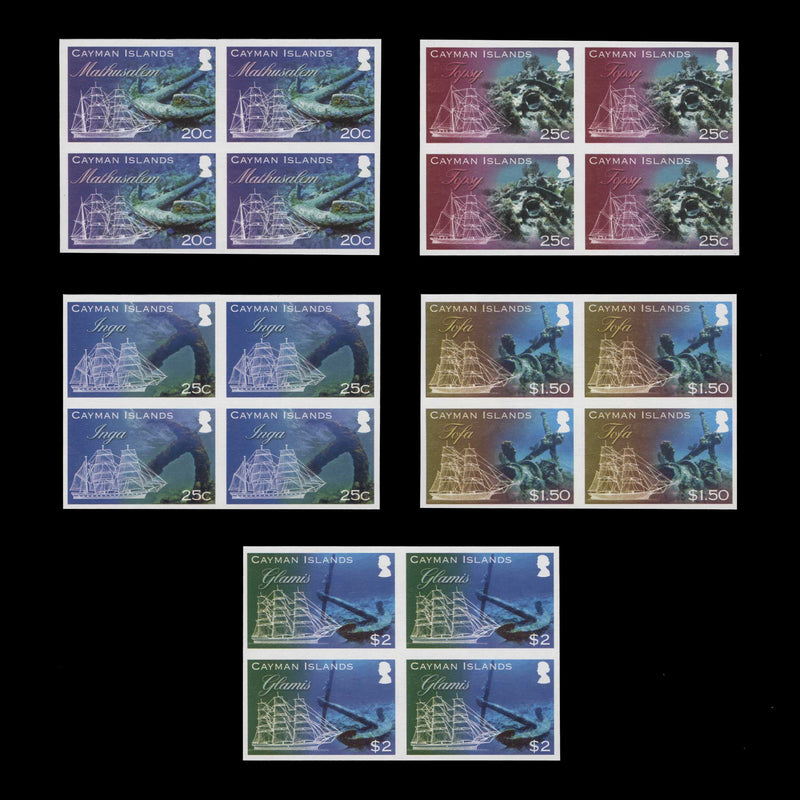 Cayman Islands 2013 Shipwrecks and Anchors imperf proof blocks
