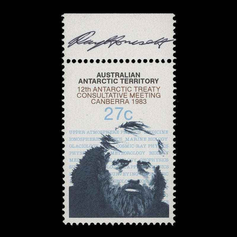 Australian Antarctic Territory 1983 (MNH) 27c Antarctic Treaty Meeting signed by designer