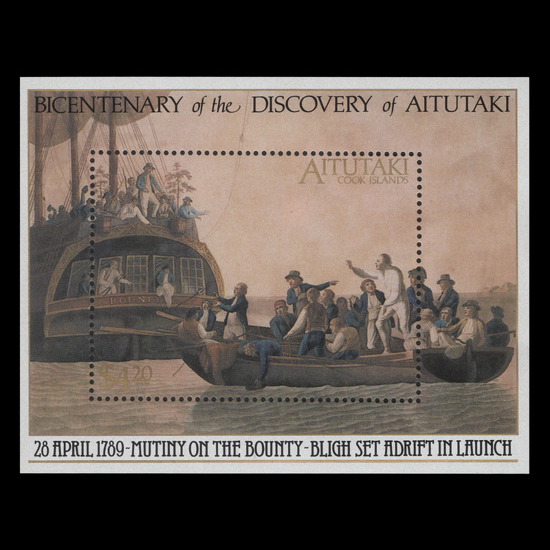 Aitutaki 1989 (MNH) Bicentenary of Discovery miniature sheet