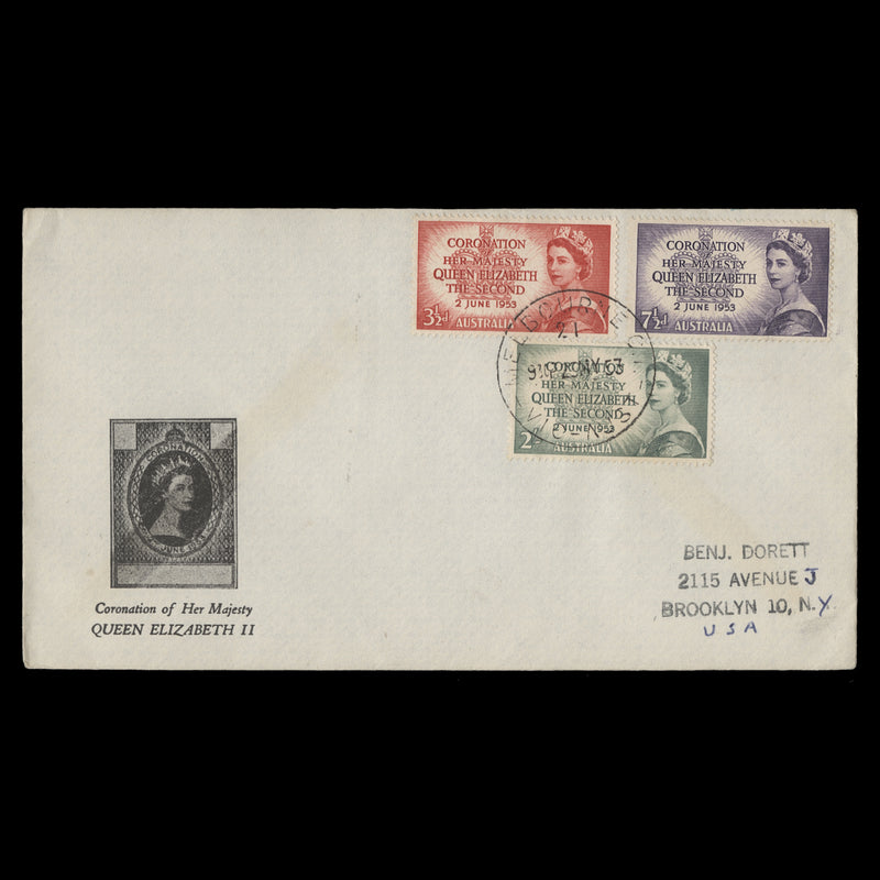 Australia 1953 Coronation first day cover, MELBOURNE