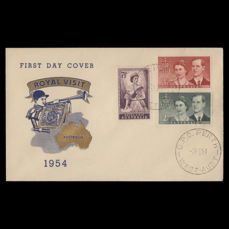Australia 1954 Royal Visit first day cover, PERTH