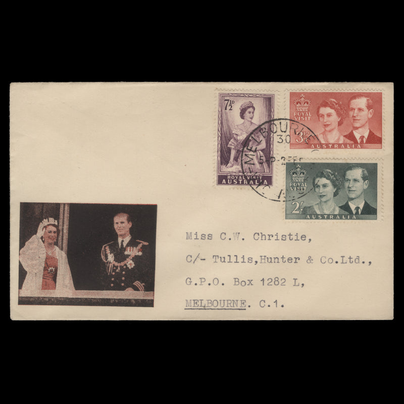 Australia 1954 Royal Visit first day cover, MELBOURNE