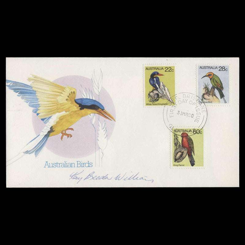 Australia 1980 Birds first day cover signed by Kay Breeden-Williams