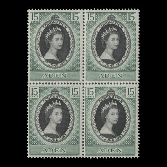 Aden 1953 (MNH) 15c Coronation block