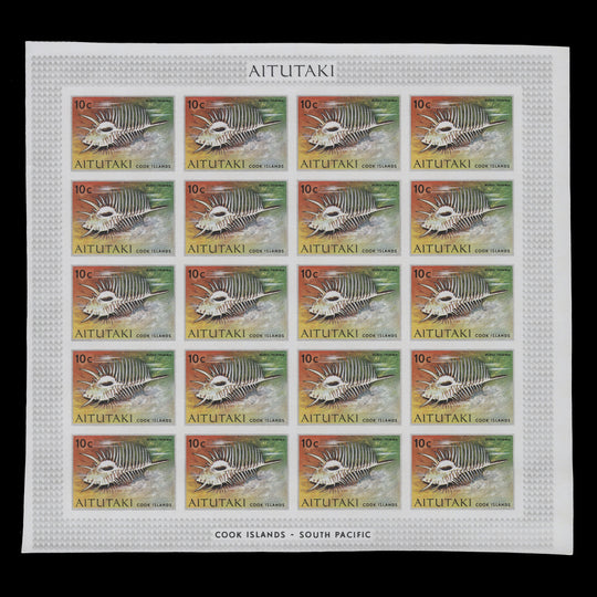Aitutaki 1974 Venus Comb Murex imperforate proof sheet