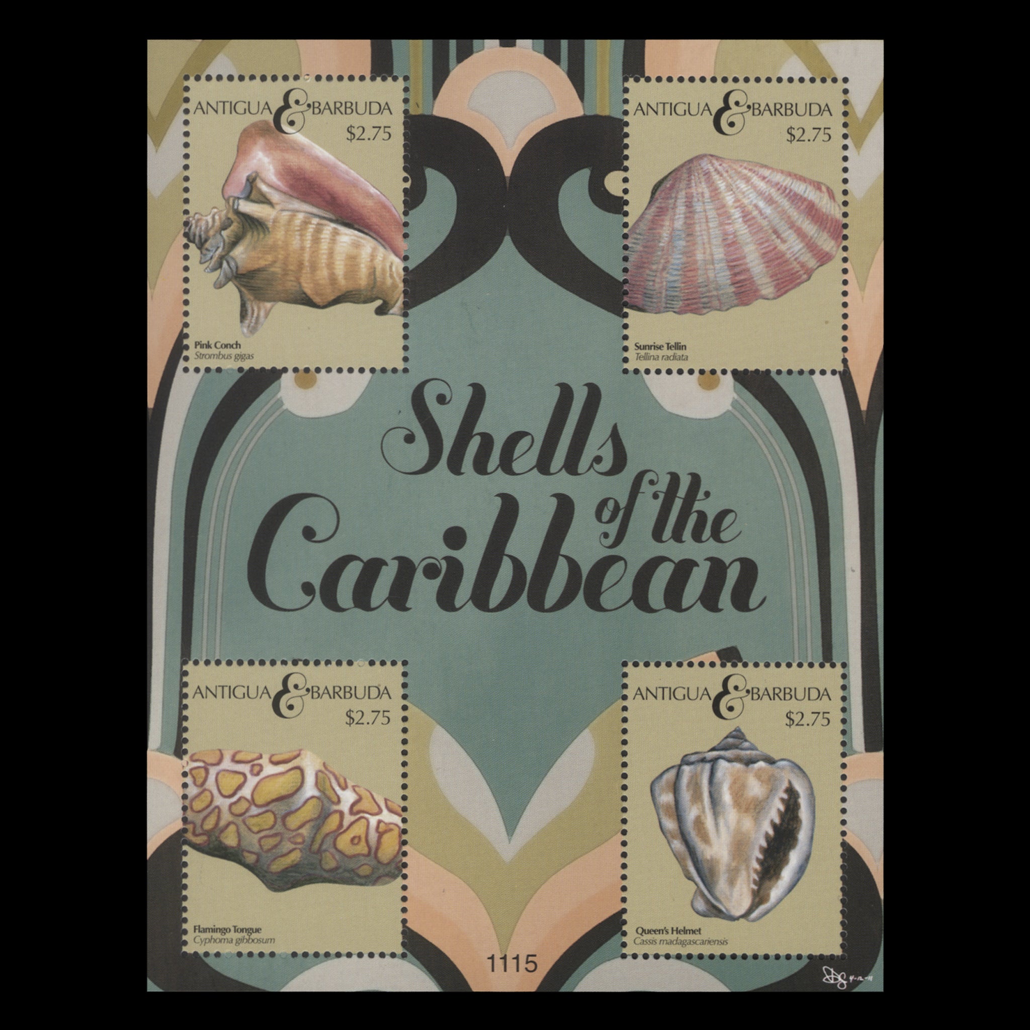 Antigua & Barbuda 2011 (MNH) Shells of the Caribbean sheetlet – ZEBOOSE.COM