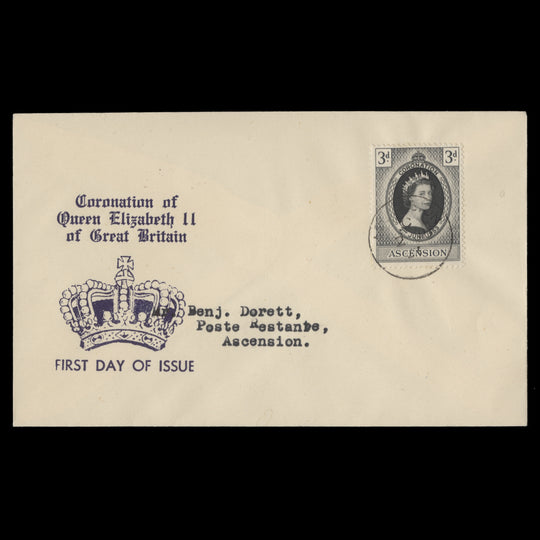 Ascension 1953 Coronation first day cover