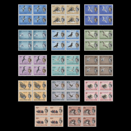 Ascension 1963 (MNH) Birds definitives blocks
