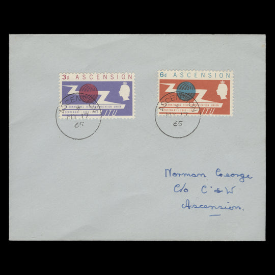Ascension 1965 ITU Anniversary first day cover