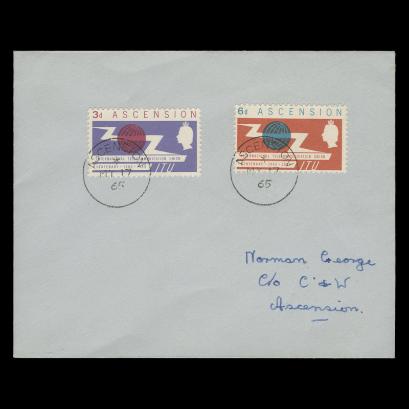 Ascension 1965 ITU Anniversary first day cover