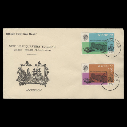 Ascension 1966 New WHO Headquarters first day cover