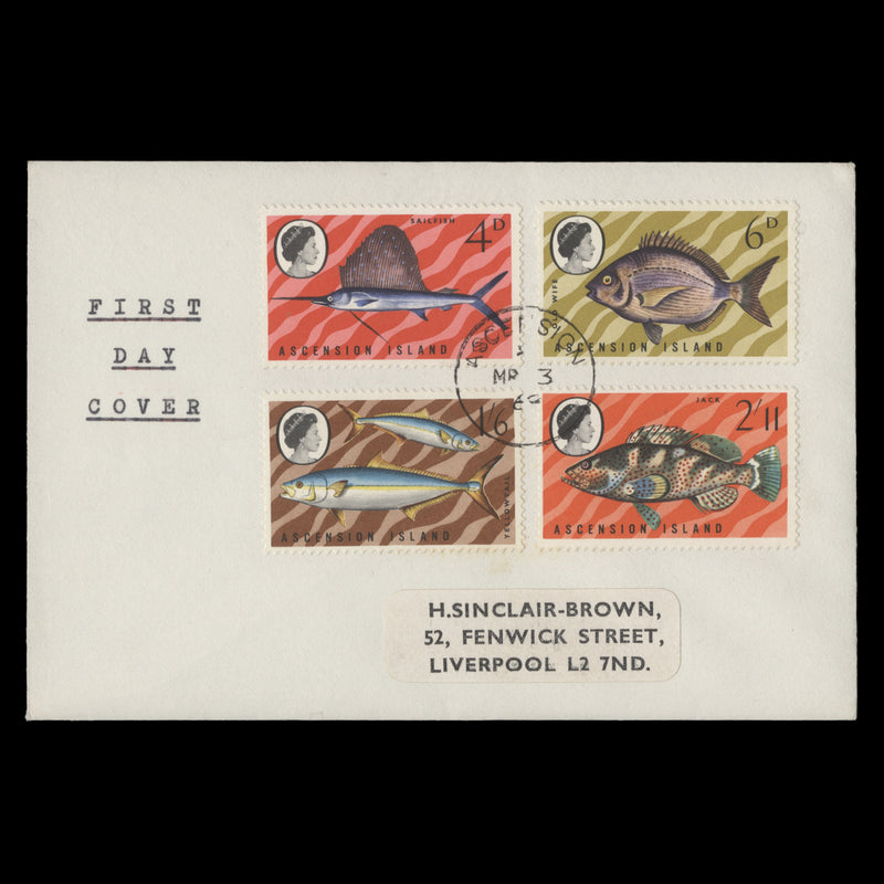 Ascension 1969 Fishes first day cover