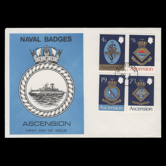 Ascension 1969 Royal Naval Crests first day cover