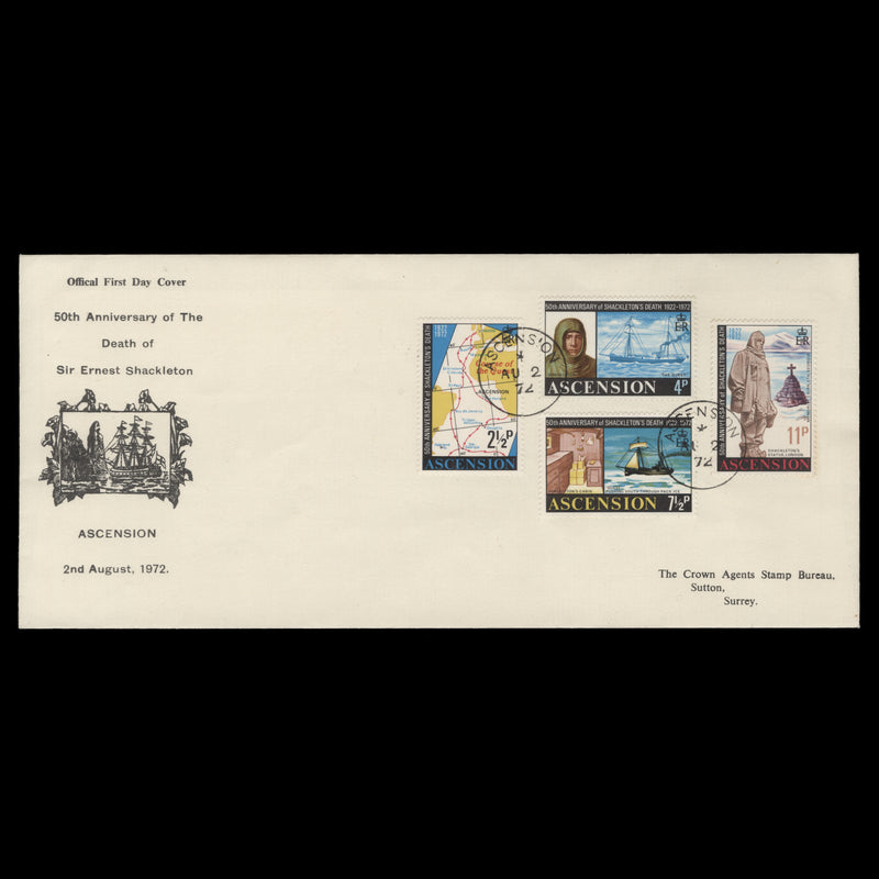 Ascension 1972 Shackleton's Death Anniversary first day cover