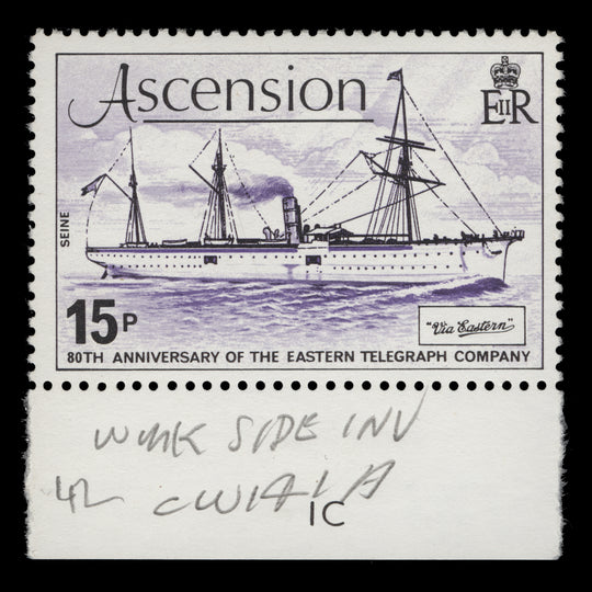 Ascension 1979 (Variety) 15p Eastern Telegraph Company Anniversary with watermark to right