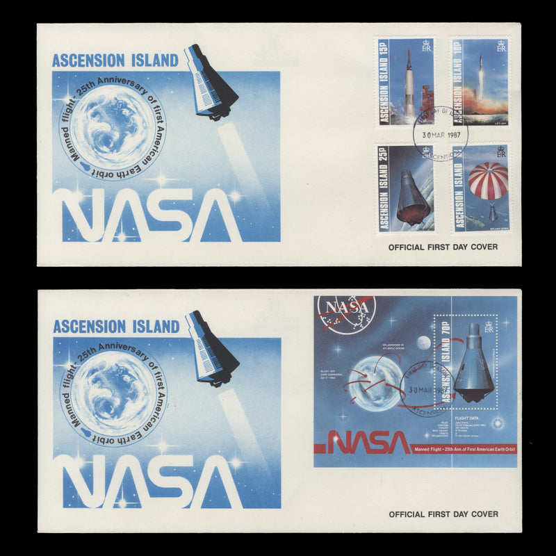 Ascension 1987 Manned Earth Orbit Anniversary first day covers