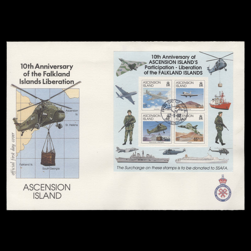 Ascension 1992 Falkland Islands Liberation Anniversary first day cover