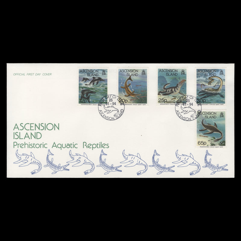 Ascension 1994 Prehistoric Aquatic Reptiles first day cover