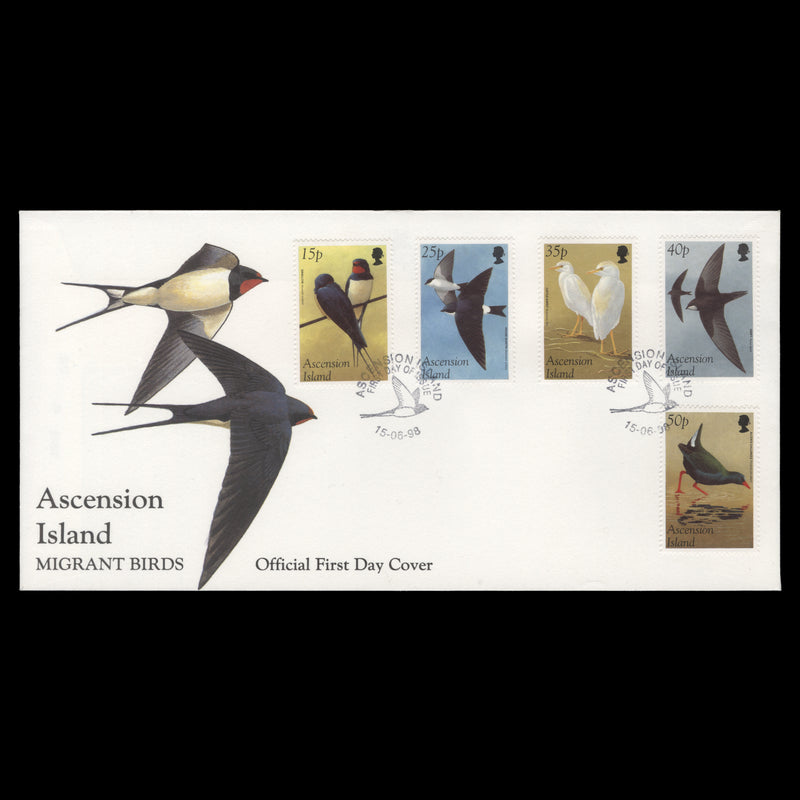 Ascension 1998 Migrant Birds first day cover