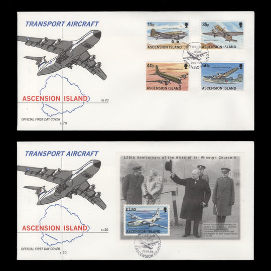 Ascension 1999 Transport Aircraft first day covers