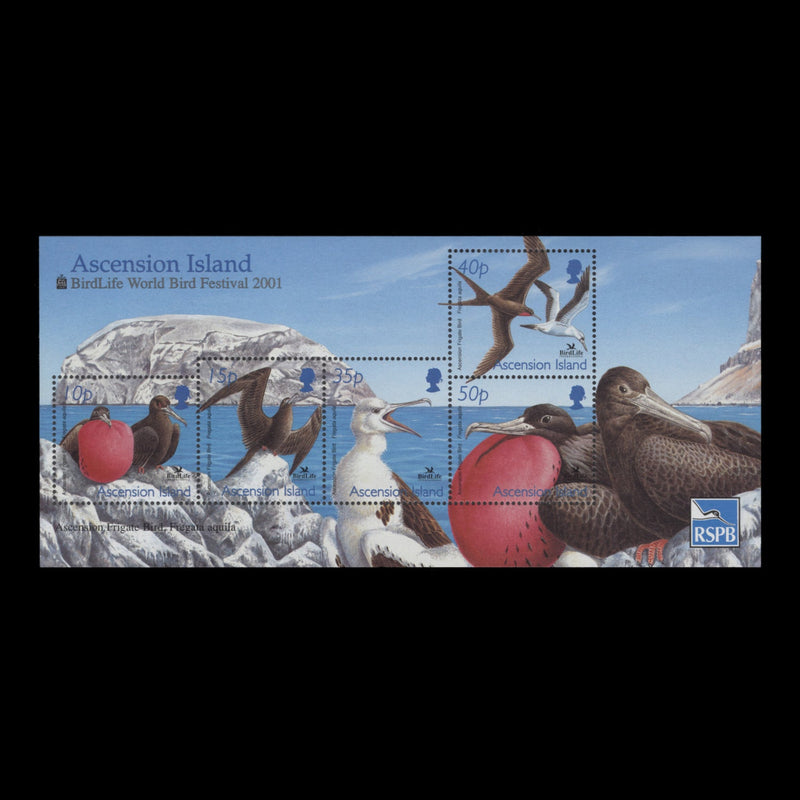 Ascension 2001 (MNH) Frigate Bird miniature sheet