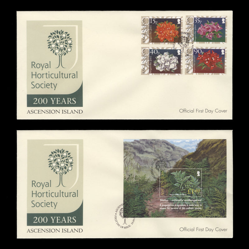 Ascension 2004 Royal Horticultural Society Bicentenary first day covers