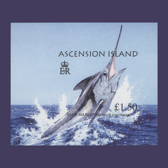 Ascension 2004 Sport Fishing, Billfish imperforate proof miniature sheet