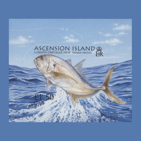 Ascension 2006 Sport Fishing, Jacks imperforate proof miniature sheet