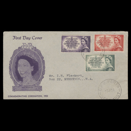 Australia 1953 Coronation day cover, GPO PERTH