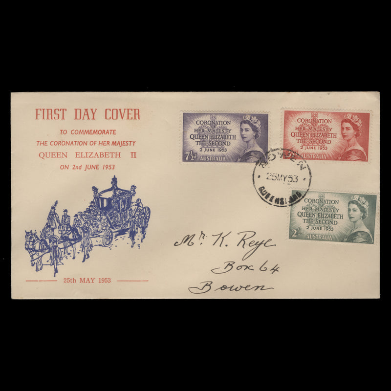 Australia 1953 Coronation first day cover, BOWEN