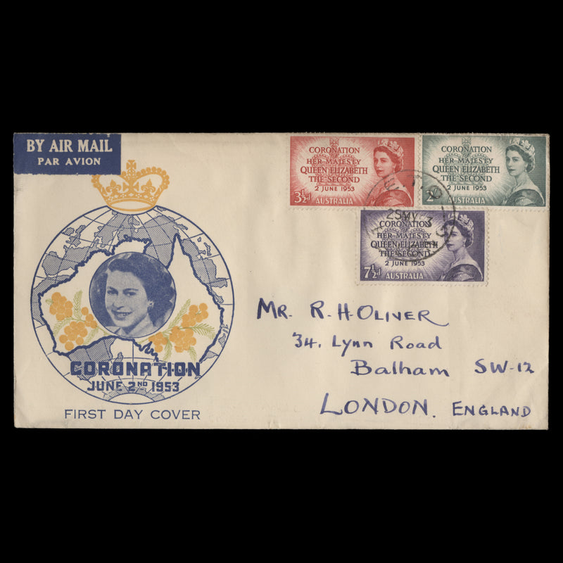 Australia 1953 Coronation first day cover, GEELONG