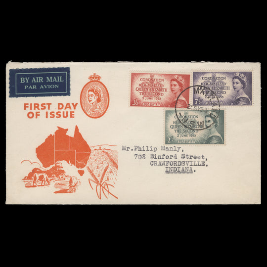 Australia 1953 Coronation first day cover, MAITLAND