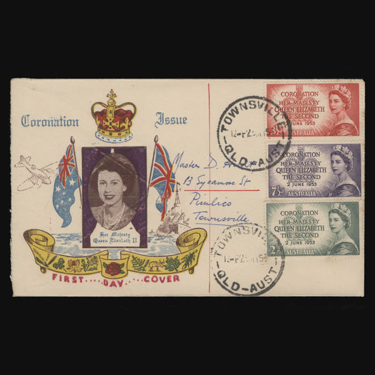 Australia 1953 Coronation first day cover, TOWNSVILLE