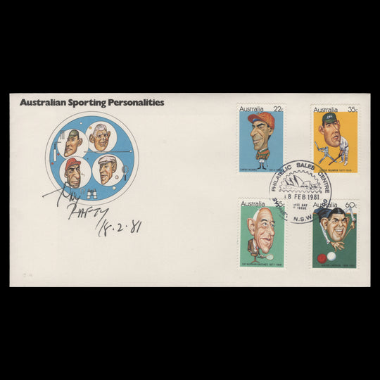 Australia 1981 Sports Personalities first day cover signed by Tony Rafty