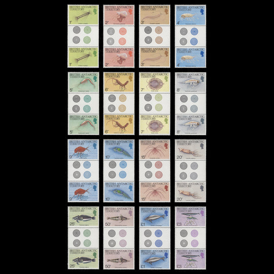 BAT 1984 (MNH) Marine Life Definitives gutter pairs