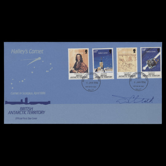 BAT 1986 Halley's Comet first day cover signed by Tony Theobald