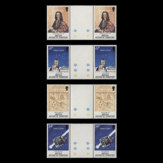 BAT 1986 (MNH) Halley's Comet gutter pairs