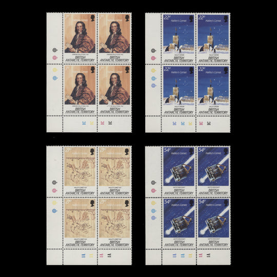 BAT 1986 (MNH) Halley's Comet plate blocks