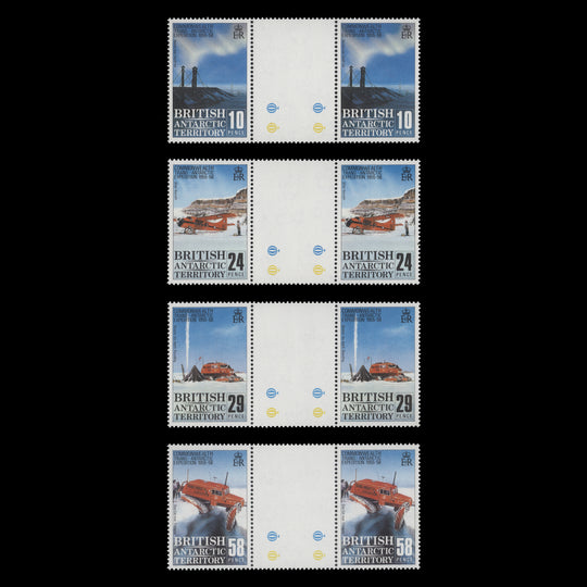 BAT 1988 (MNH) Trans-Antarctic Expedition gutter pairs