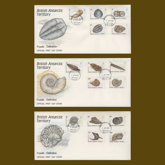 BAT 1990 Fossils first day covers