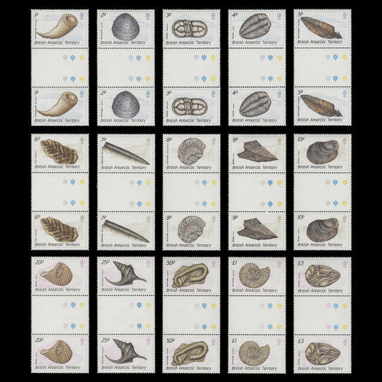 BAT 1990 (MNH) Fossils Definitives gutter pairs
