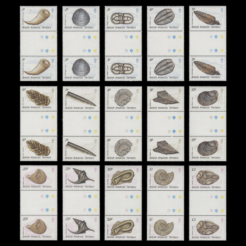 BAT 1990 (MNH) Fossils Definitives gutter pairs