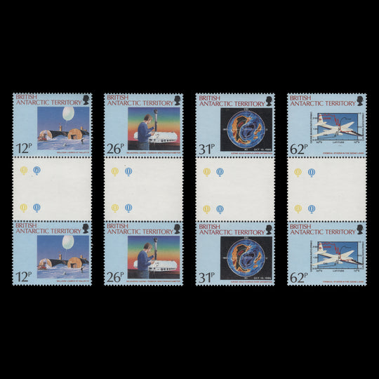BAT 1991 (MNH) Ozone Hole Discovery gutter pairs