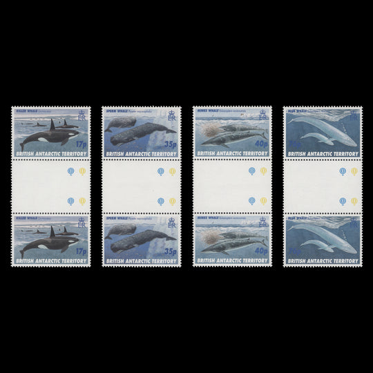 BAT 1996 (MNH) Whales gutter pairs