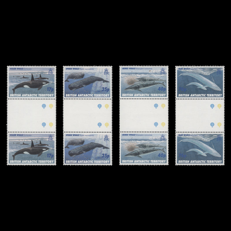 BAT 1996 (MNH) Whales gutter pairs